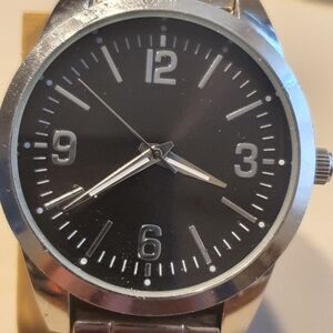 10/$20 FMDAL860 Silver/Black Stainless Steel Men's Watch